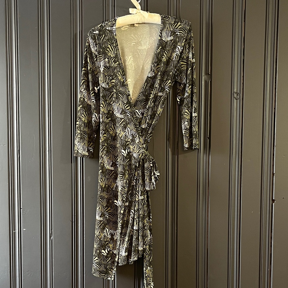 Banana Republic Zebra Wrap Dress